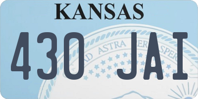KS license plate 430JAI