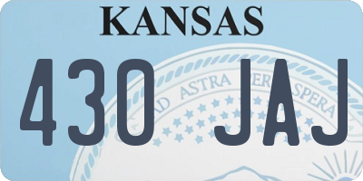 KS license plate 430JAJ