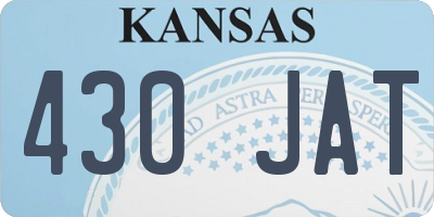 KS license plate 430JAT
