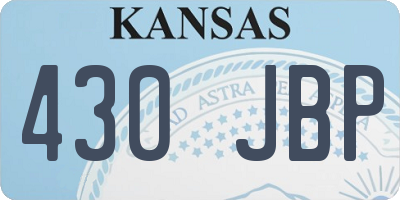 KS license plate 430JBP