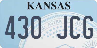 KS license plate 430JCG
