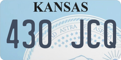KS license plate 430JCQ