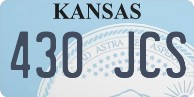 KS license plate 430JCS