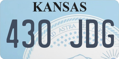 KS license plate 430JDG