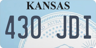 KS license plate 430JDI