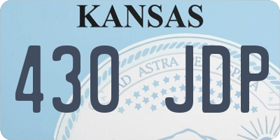 KS license plate 430JDP