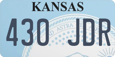 KS license plate 430JDR