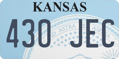 KS license plate 430JEC