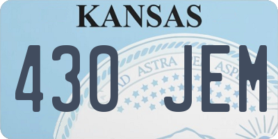 KS license plate 430JEM