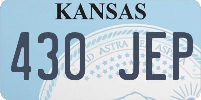 KS license plate 430JEP