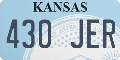 KS license plate 430JER