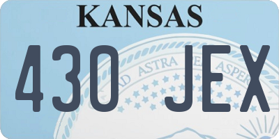 KS license plate 430JEX