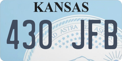 KS license plate 430JFB