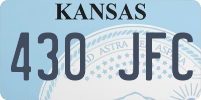 KS license plate 430JFC