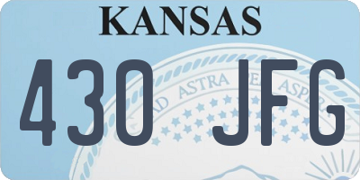 KS license plate 430JFG