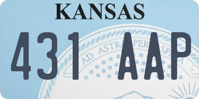 KS license plate 431AAP