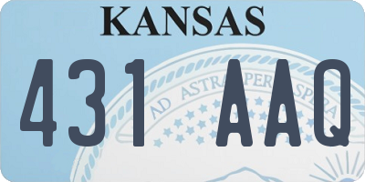 KS license plate 431AAQ