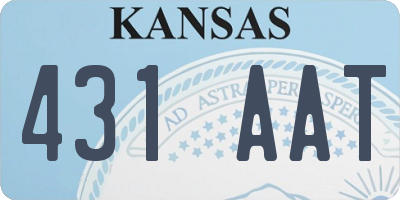 KS license plate 431AAT