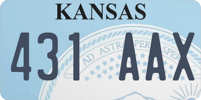 KS license plate 431AAX