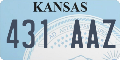 KS license plate 431AAZ