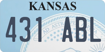 KS license plate 431ABL