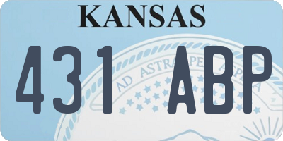 KS license plate 431ABP