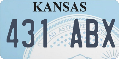 KS license plate 431ABX
