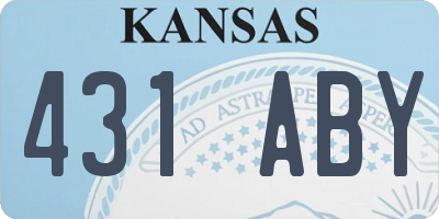 KS license plate 431ABY