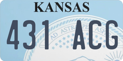KS license plate 431ACG