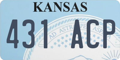KS license plate 431ACP