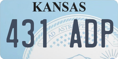 KS license plate 431ADP