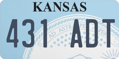 KS license plate 431ADT
