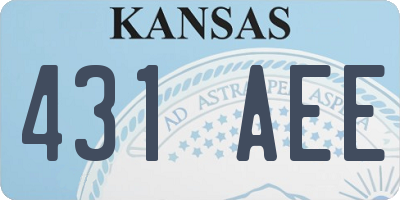 KS license plate 431AEE