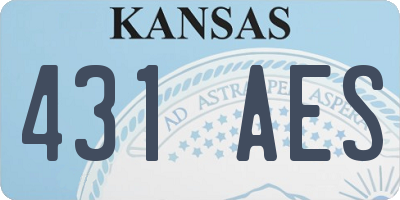 KS license plate 431AES