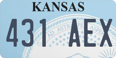 KS license plate 431AEX