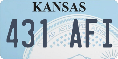 KS license plate 431AFI