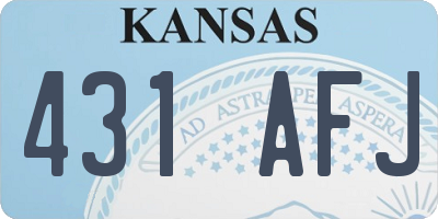 KS license plate 431AFJ