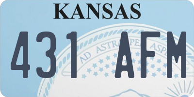 KS license plate 431AFM
