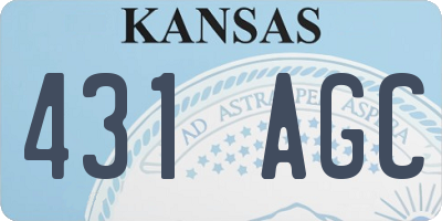 KS license plate 431AGC