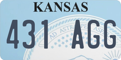 KS license plate 431AGG