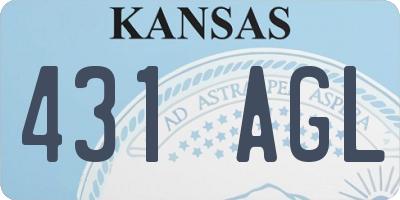 KS license plate 431AGL