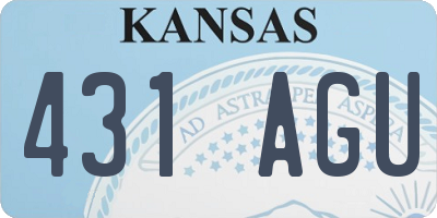 KS license plate 431AGU