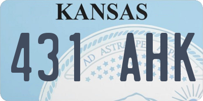 KS license plate 431AHK