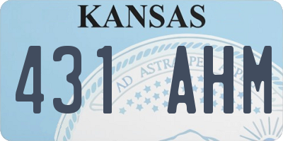 KS license plate 431AHM