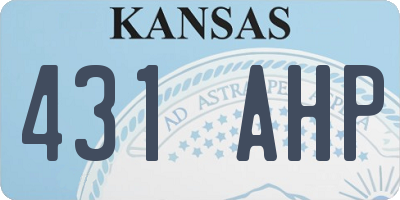 KS license plate 431AHP