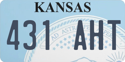 KS license plate 431AHT