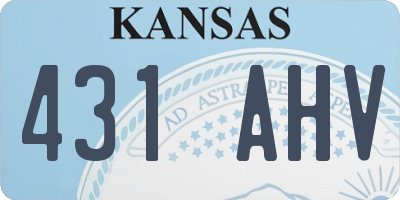 KS license plate 431AHV