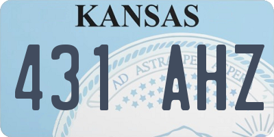 KS license plate 431AHZ