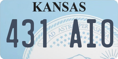 KS license plate 431AIO