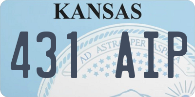 KS license plate 431AIP